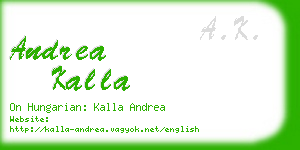 andrea kalla business card